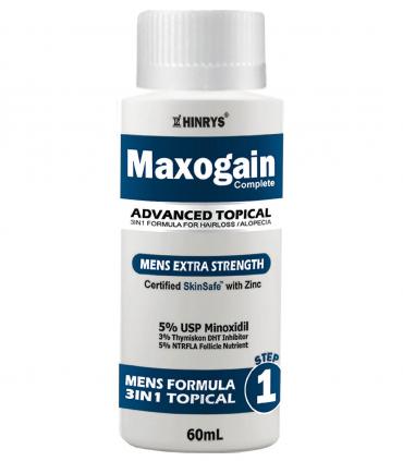 Максогейн (Maxogain) - вариант миноксидила с добавками для мужчин, который даёт лучшие результаты, чем миноксидил без добавок.