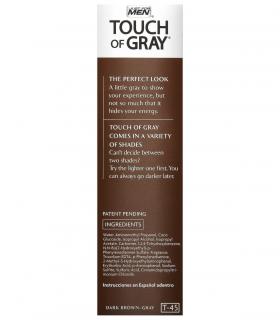 Мужская краска для волос Джаст фо Мен Тач оф Грей Дак Браун темно-коричневый T-45 [Just For Men Touch of Grey Dark Brown-Gray].