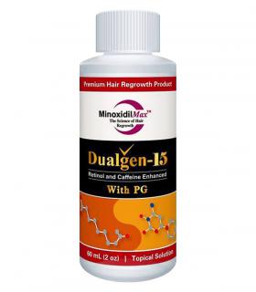 ДуалГен-15 - 15% миноксидил с 5% азелаовой кислотой, с пропиленгликолем 1 фл x 60 мл [DualGen-15 - 15% minoxidil + 5% Azelaic].