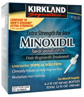 Миноксидил 5% Кёклэнд Сигнейча для мужчин (6 фл x 60 мл) [Minoxidil 5% Kirkland Signature for men (6x60 ml].