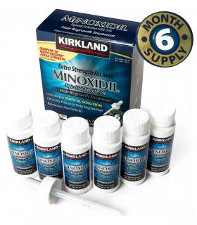 Миноксидил 5% Кирклэнд Сигнейча [Minoxidil 5% Kirkland Signature] - это курс на 6 месяцев лечения облысения.