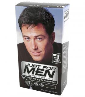 Дизайн упаковок Джаст фо Мен [Just For Men] менялся компанией Combe Inc. много раз и зависит даже от региона сбыта.